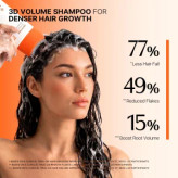 شامپو ضد ریزش و حجمدهنده لیلیوئه GrowTurn 3D Volume Shampoo با برس اختصاصی