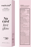 ضدآفتاب کلاژن گلو مدی کیوب | بدون رد سفیدی و درخشان مدل No Cast Just Glow Medicube Collagen Glow Sunscreen SPF50+ PA++++