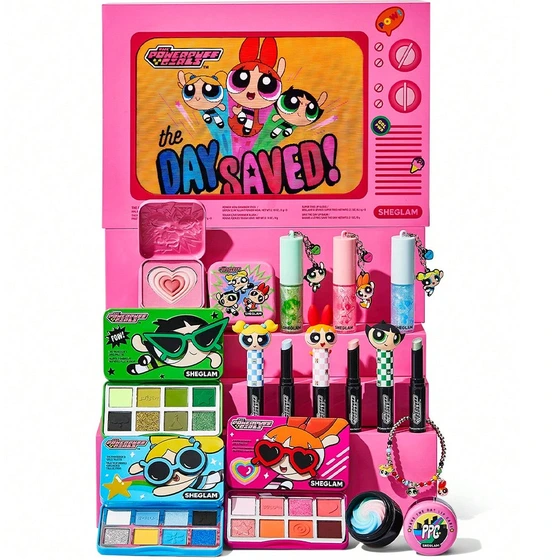 ست کامل کالکشن دختران پاورپاف × شیگلم مدل The Powerpuff Girls × SHEGLAM Collection Set