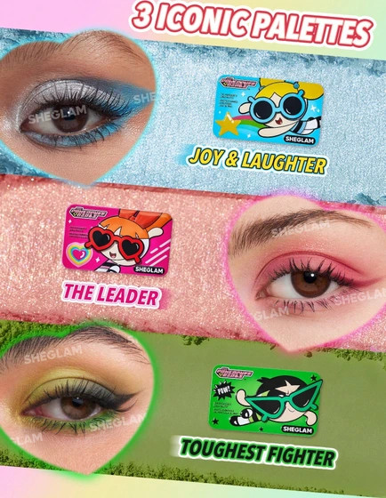 ست کامل کالکشن دختران پاورپاف × شیگلم مدل The Powerpuff Girls × SHEGLAM Collection Set