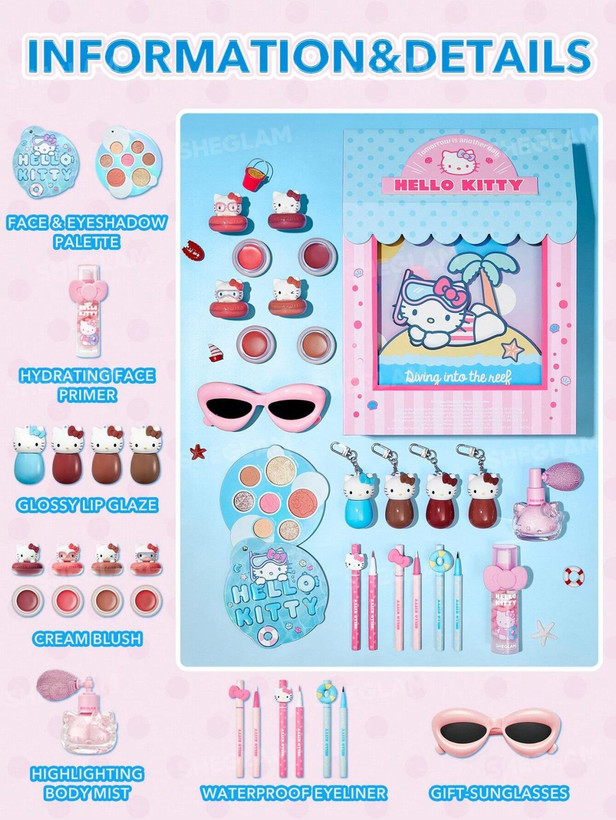 پک هلو کیتی شیگلم(ست- کالکشن) مدل:Hello Kitty|SHEGLAM Full Collection Set
