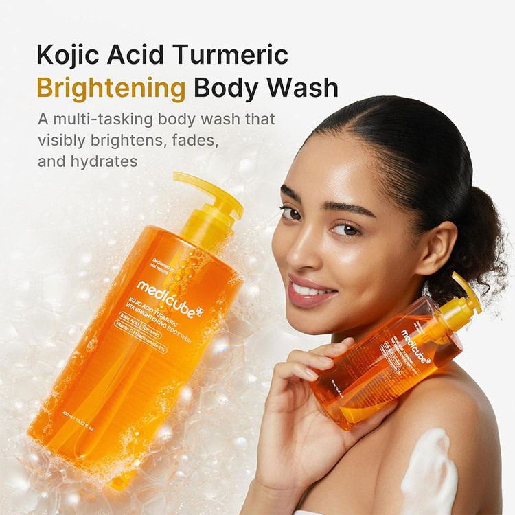 شامپو بدن کوجیک اسید مدی کیوب Medicube Kojic Acid Turmeric Brightening Body Wash 400Ml